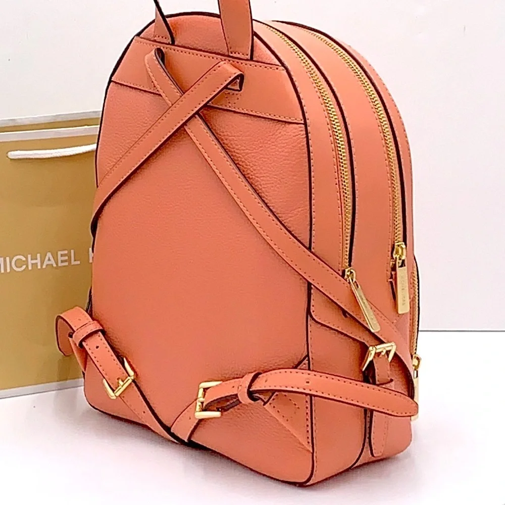 Michael Kors Jaycee Medium Zip Pocket Backpack Sherbert color